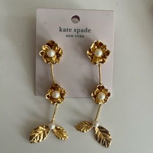 Kate Spade Lavish Blooms pearl and flower drop earrings